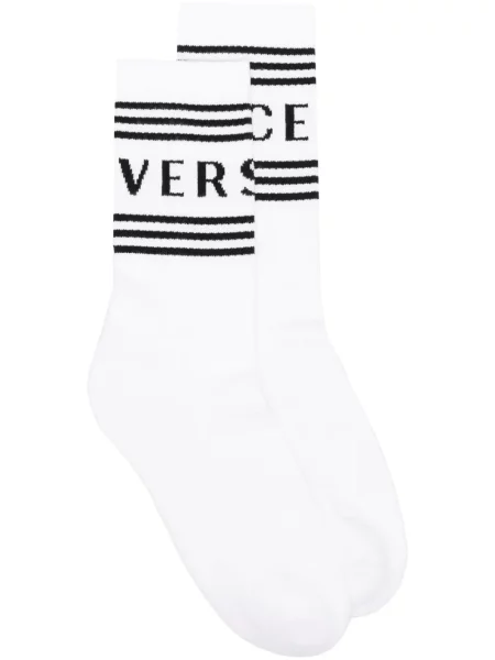 Șosete Versace retro cu autograf alb