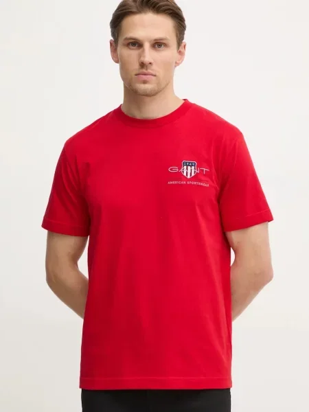 Тениска Gant с апликация червено