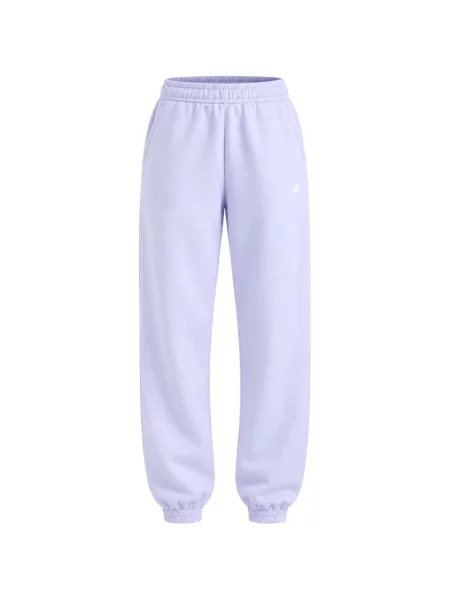 Fleece τρέξιμο αθλητικό φούτερ New Balance με αυτόγραφο μωβ