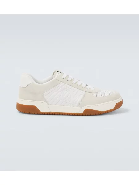 Sneakerși Valentino Garavani din piele de căprioară alb