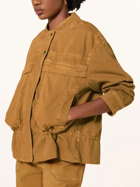 Ba&Sh Džínová Bunda Coly brown camel hnědá