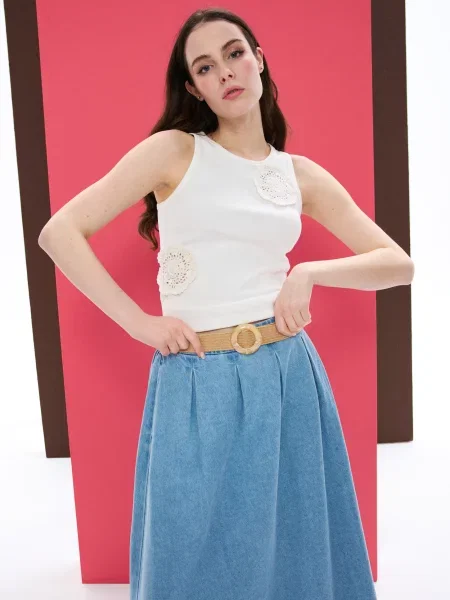 Джинсовая рубашка Sinsay синий