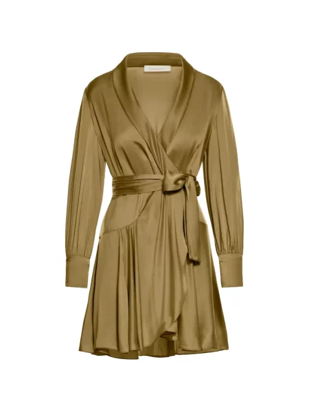 Rochie mini Zimmermann de mătase plic verde