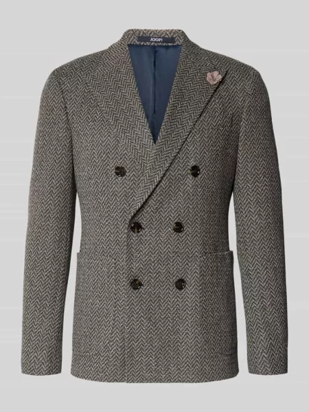 Marynarka o kroju slim fit z kołnierzem z połami model Heazy' Joop! Collection beżowa