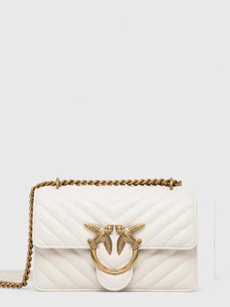 Pinko torebka crossbody skórzana biała