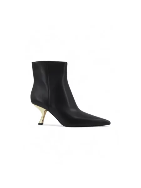 Lniane botki Michael Kors eleganckie czarne