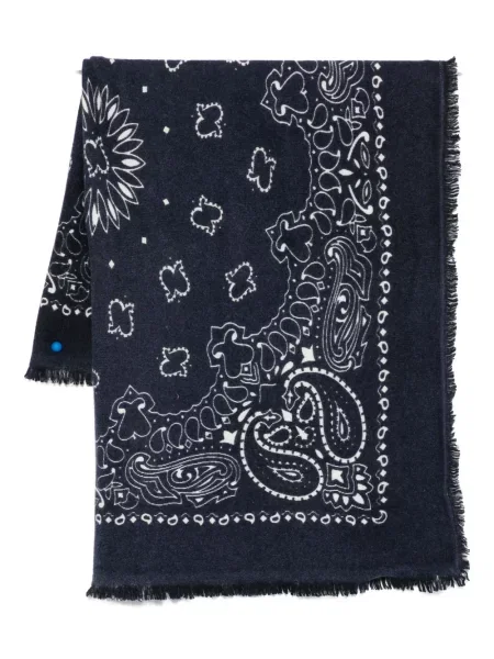 Paisley mintás sál Kujten rojtokkal kék