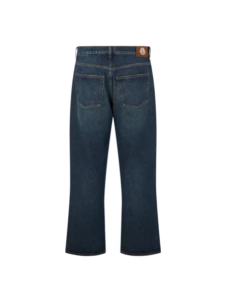 Jeansy straight leg Moncler niebieskie