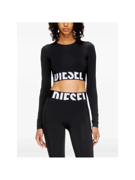 Bluza Diesel z nadrukiem czarna