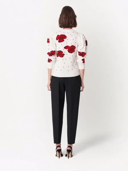 Zúžené pás kalhoty Carolina Herrera černé