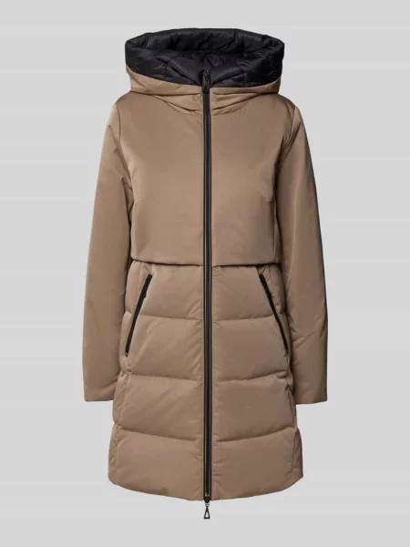 Płaszcz z kapturem Amber & June brązowy