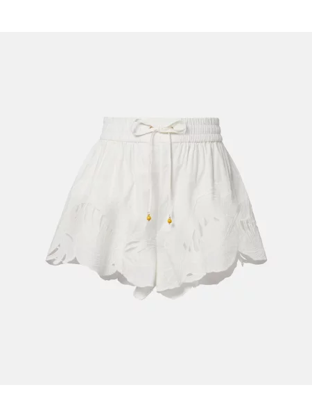 Pantaloni scurți Zimmermann alb