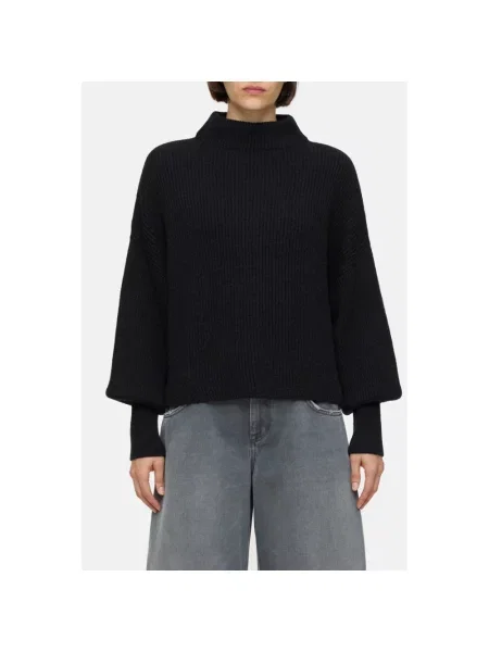 Sweter z golfem Closed wełniany do golfa czarny