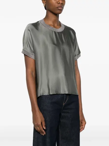 Μπλούζα Collection Privée? με στρογγυλή λαιμόκοψη γκρι