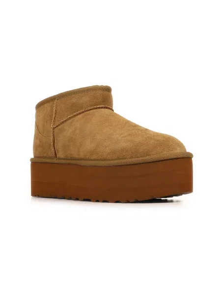 Klasické kotníkové boty Ugg na platformě hnědé