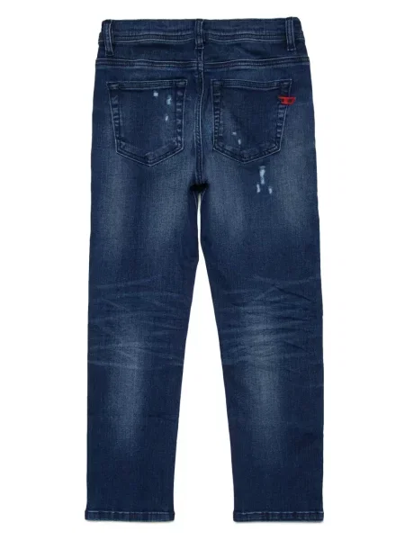 Jeansy straight leg dziecięce Diesel niebieskie