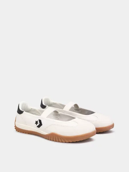 Замшеві Балетки CONVERSE RUN STAR TRAINER BALLET FLAT бежевий
