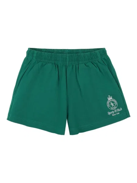 Pantaloni scurți Sporty & Rich cu broderie verde