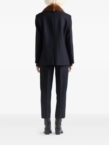 Pantaloni Prada de lână albastru