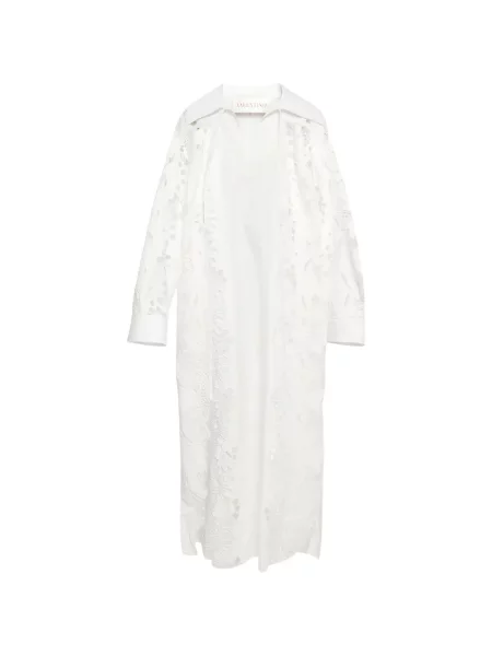 Rochie midi Valentino Garavani cu broderie alb