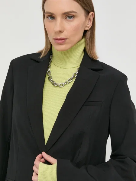 Herskind marynarka Mercy czarny jednorzędowa gładka