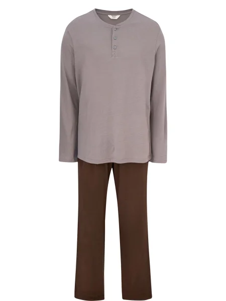 Dagi Dolga pižama / blata rjava