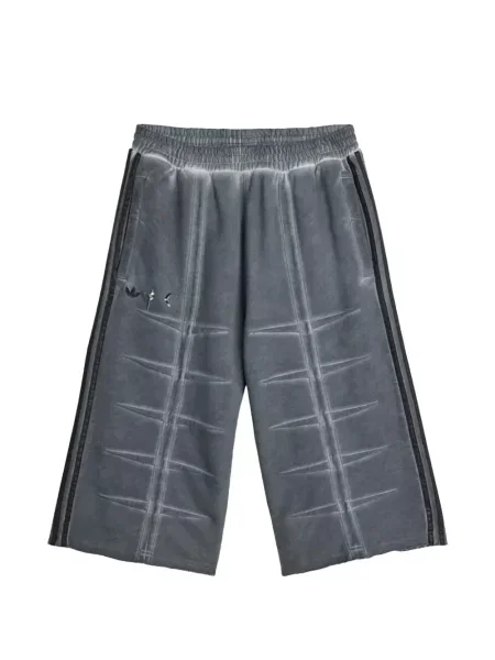 Hanorac Adidas cu broderie cu dungi alergare gri