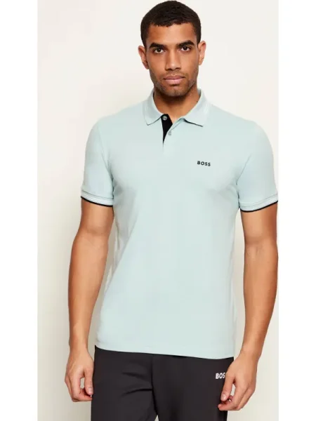 BOSS GREEN Polo Paul | stretch albastru