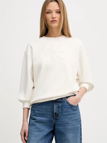 Geacă de blugi Calvin Klein Jeans bej