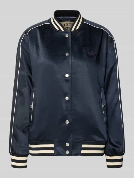 Bomberka Kurtka z Wyhaftowane logo model VARSITY' Superdry granatowy