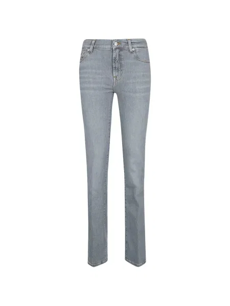 Blugi evazați 7 For All Mankind cu 5 buzunare gri