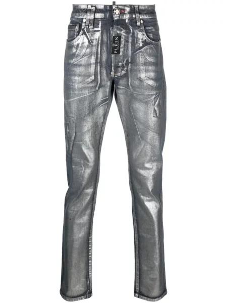 Blugi drepți Philipp Plein albastru