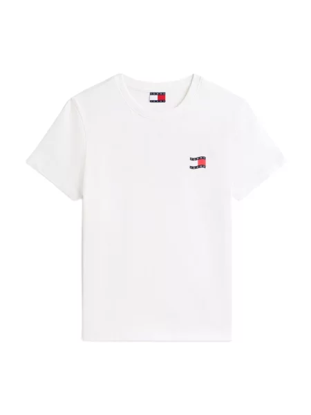 Tommy Jeans T-Shirt Wavy Flag λευκό