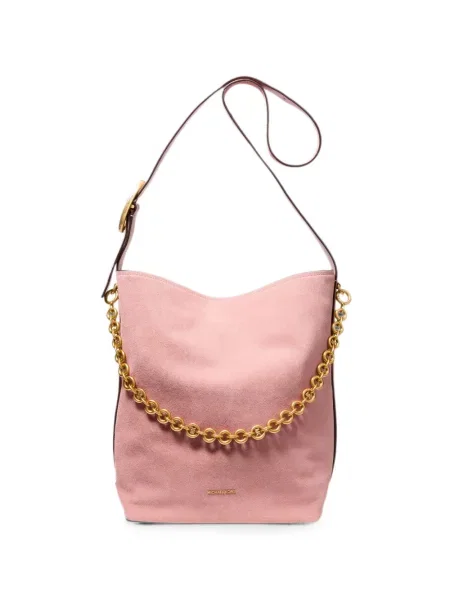 Geantă Michael Kors din piele de căprioară roz