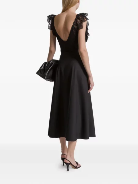 Fustă midi Alberta Ferretti până la genunchi negru