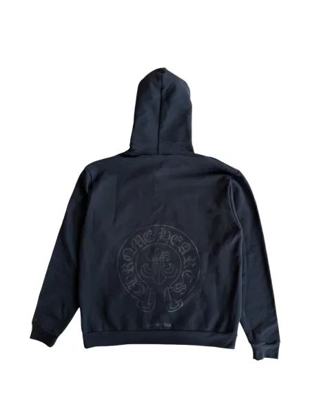 Суичър с качулка Chrome Hearts със сърца черно