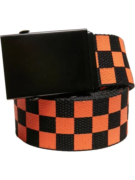 Curea Urban Classics în carouri din canvas negru