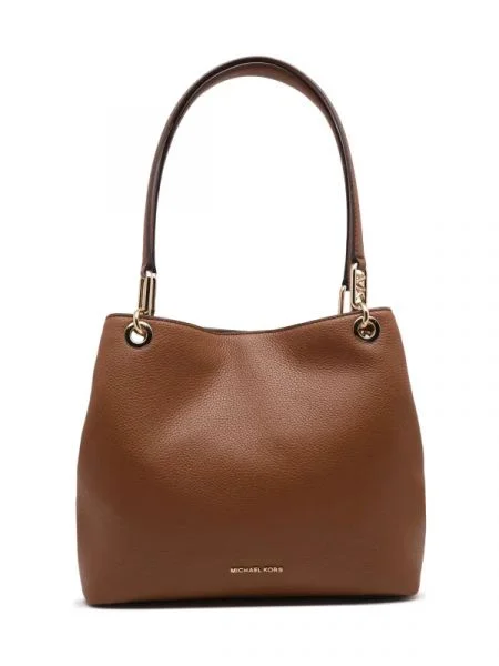 Michael Kors De piele geantă pe umăr maro