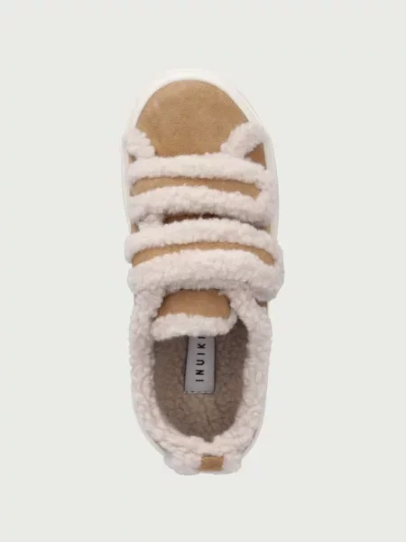 Inuikii SHEARLING LOW VELCRO gyerek velúr sportcipő bézs