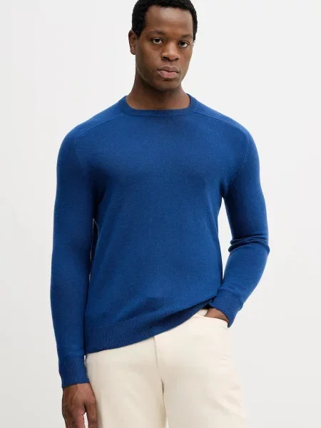 United Colors of Benetton sweter wełniany lekki niebieski