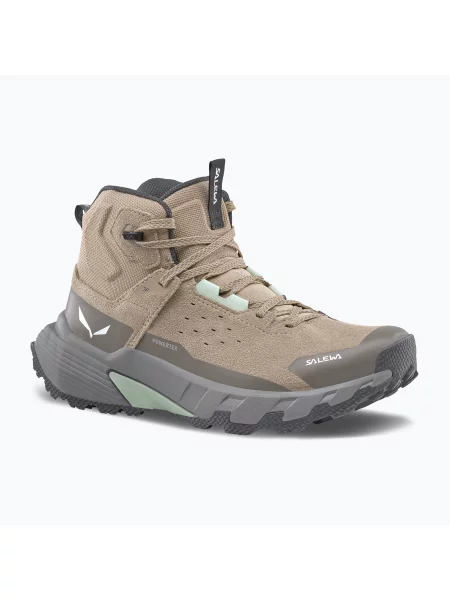Дамски туристически обувки Salewa Pedroc 2 Leather Mid PTX quicksand/bungee cord бежово