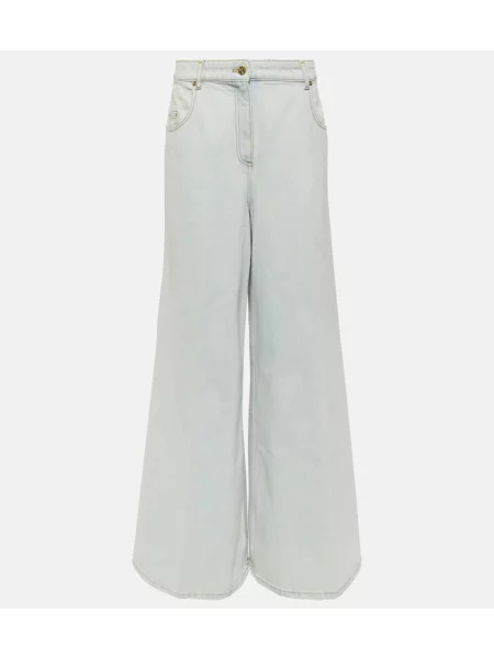 Blugi evazați Nina Ricci cu talie înaltă albastru