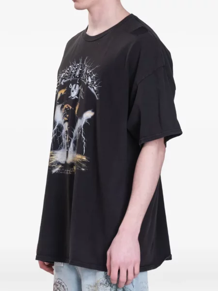 Tricou Domrebel cu imagine negru