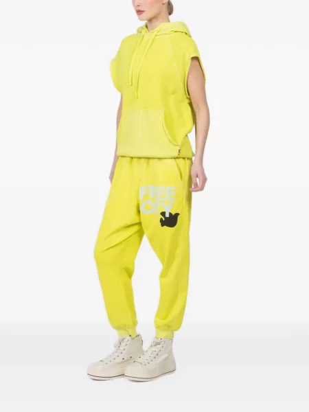 Pantaloni Freecity galben