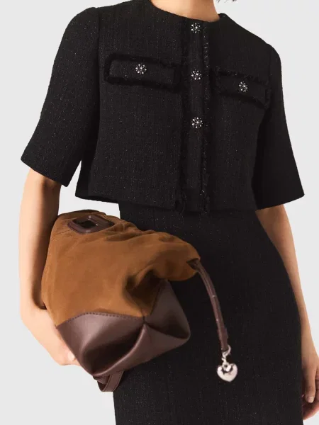 Твідова сукня Maje чорна