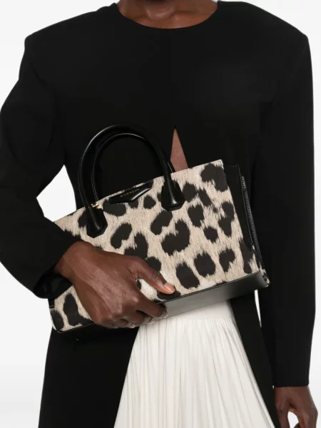 Geantă shopper Givenchy cu imagine cu model leopard