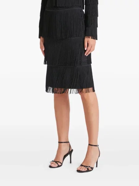 Fustă midi Temperley London până la genunchi negru