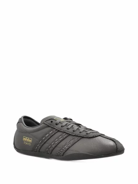 Sală de gimnastică leggings Adidas cu broderie cu dungi alb