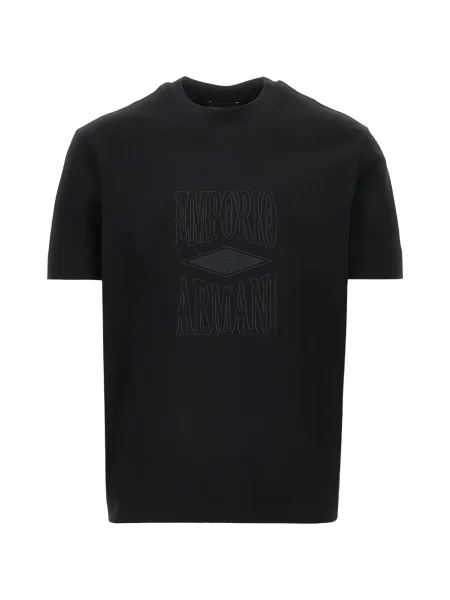 Tricou Emporio Armani cu broderie negru
