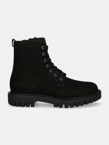 Usnjeni čevlji Tommy Hilfiger CASUAL HILFIGER CHUNK Z NBK BOOT črna
